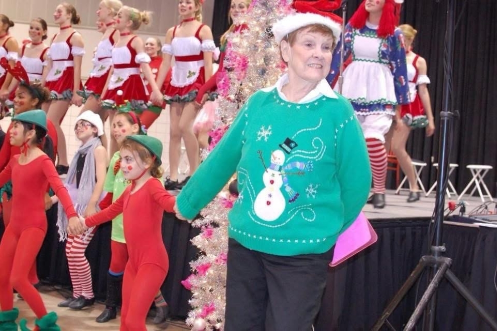 Miss Persis Studio dancers sharing holiday cheer
